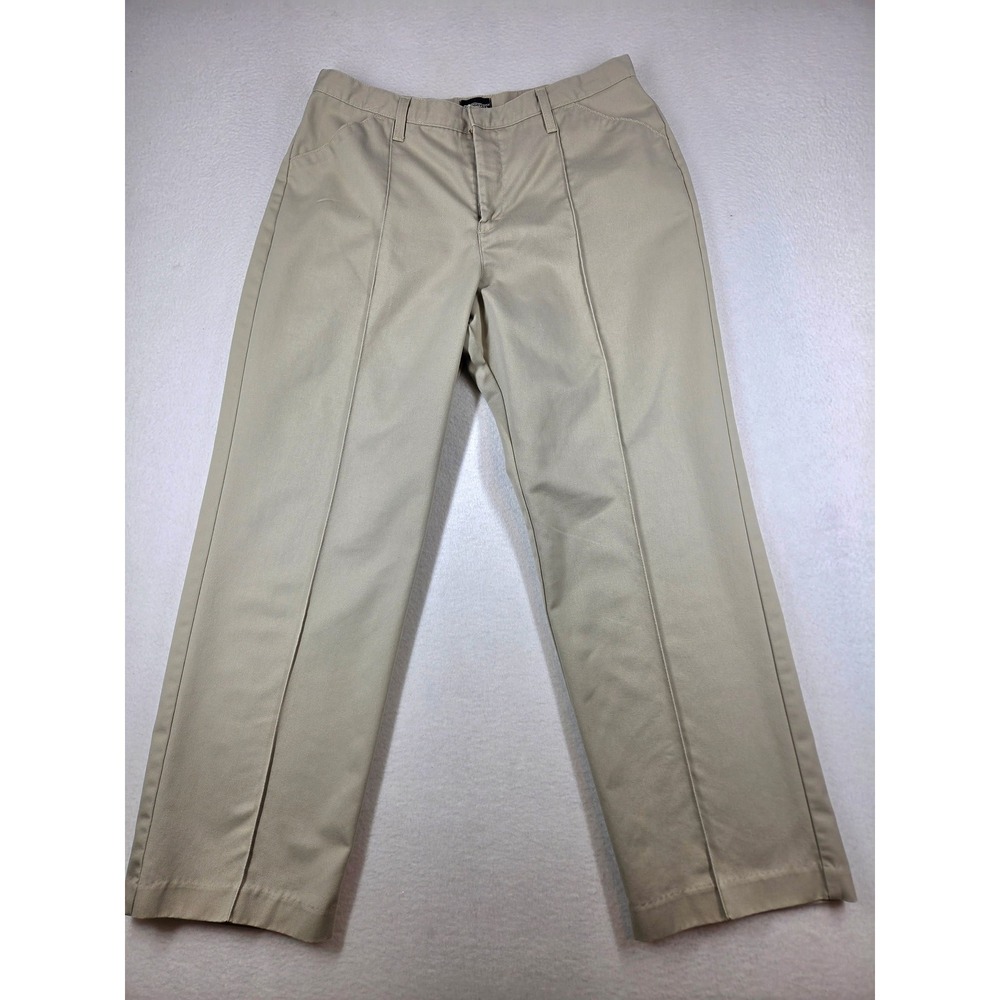 Lee Performance Khakis Womens 12P Tan Beige Straight Leg Cotton Pants 4611227